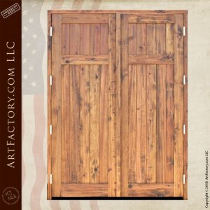 colonial wooden double doors back