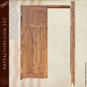 colonial wooden double doors open position