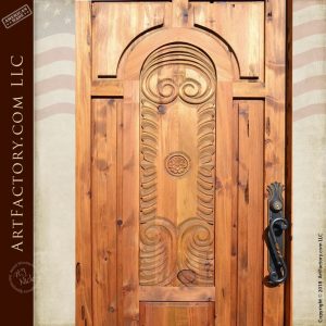 Baroque inspired hand carved door