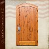 hand carved cabin door with moose antler door pull