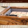 master hand carved shuffleboard table