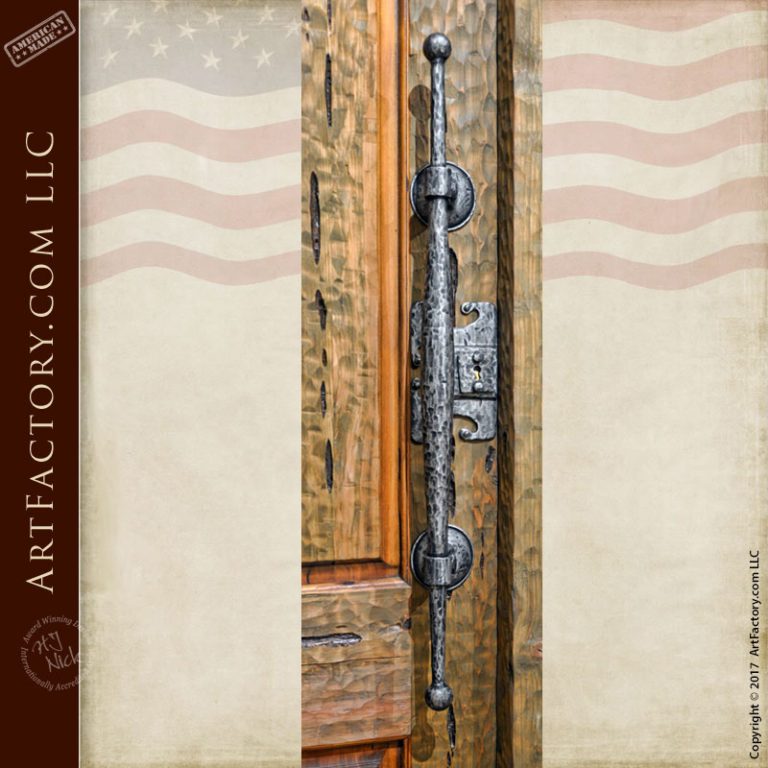 Medieval Style Castle Door Handles Solid Hand Iron