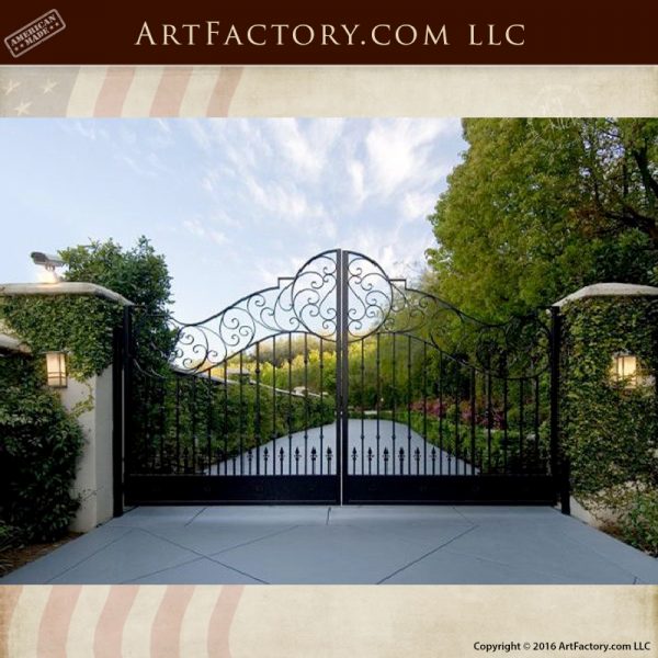 ornamental iron driveway gate