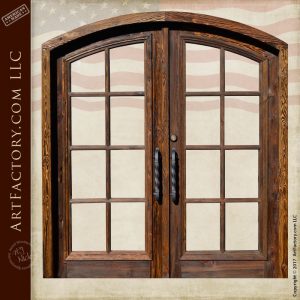 arched French doors