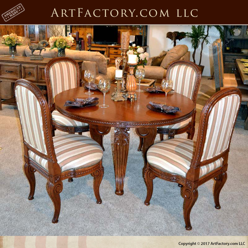 Carved Cherry Wood Dining Table Fine, Custom Wooden Dining Room Tables