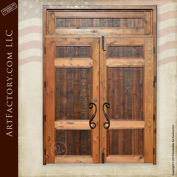 custom solid wood double doors