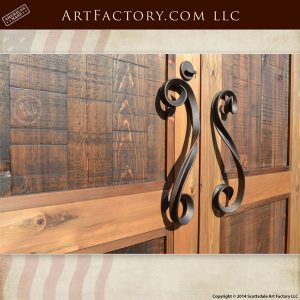 custom solid wood double doors with contemporary fine art door handles