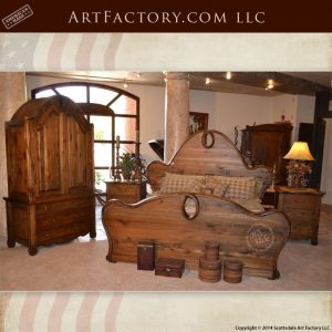 Art Nouveau style bedroom set with Art Nouveau style armoire