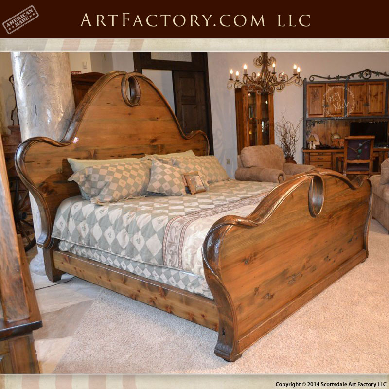 Art Nouveau style bedroom set with Art Nouveau style king bed