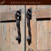 twisted wrought iron gate pulls