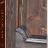 carved wood door close up