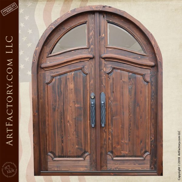 arched French double doors