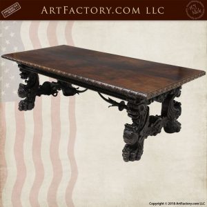 hand carved walnut table