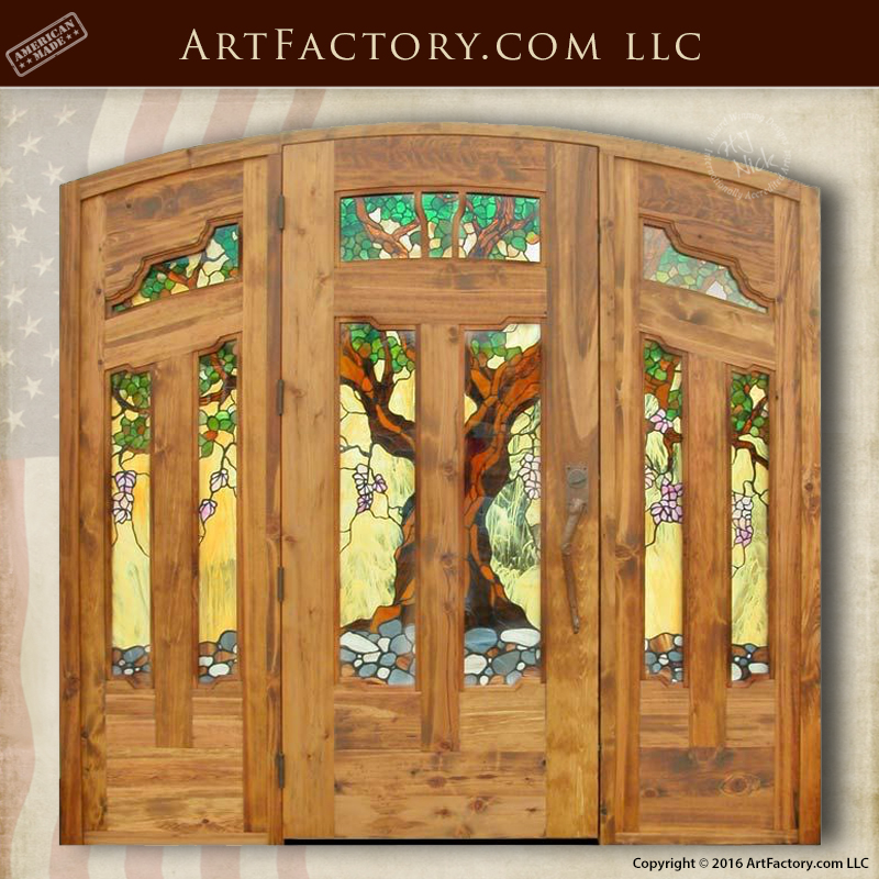 stained glass craftsman door