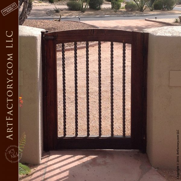 iron wood security gate