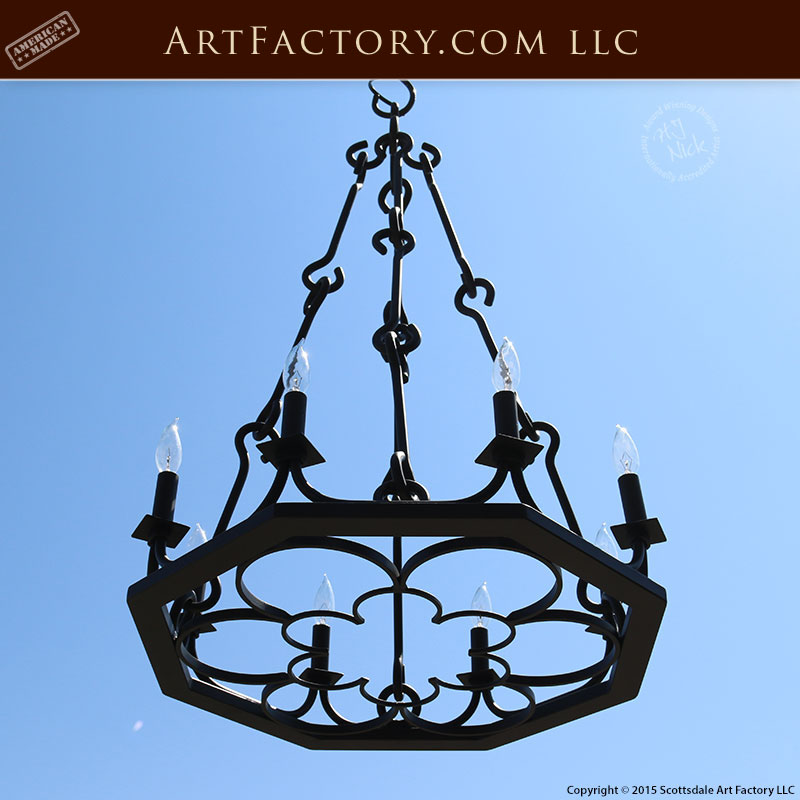medieval wrought iron chandelier