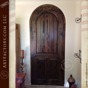 arched wooden door
