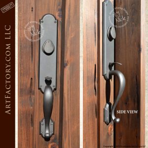 Medieval Speakeasy Door: Custom Arched Solid Wood Entrance