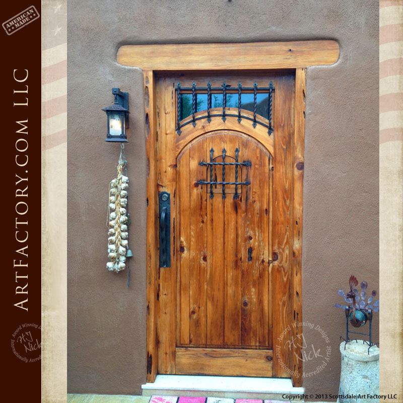 Rustic Wood Speakeasy Door: With Hand Forged Iron Hardware (600 x 600 Pixel)