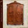 hand carved French inspired armoire