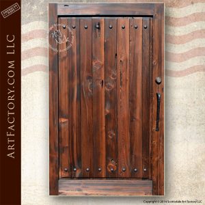 custom wooden courtyard gate