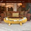Arapaho Canoe Inspired Coffee Table: Fine Art Designs By H.J. Nick