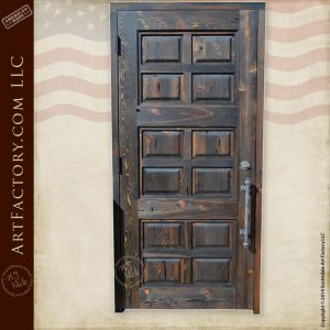 Raised Panel Wood Door: With Custom Castle Inspired Hardware