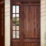 Custom Handmade Front Door: With Sidelights And Triangular Transom