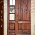 Custom Handmade Front Door: With Sidelights And Triangular Transom