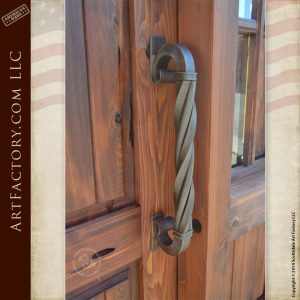 Custom Handmade Front Door: With Sidelights And Triangular Transom