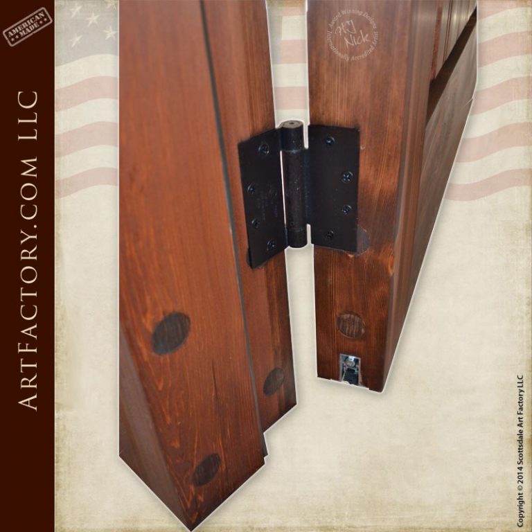 Custom Handmade Front Door: With Sidelights And Triangular Transom