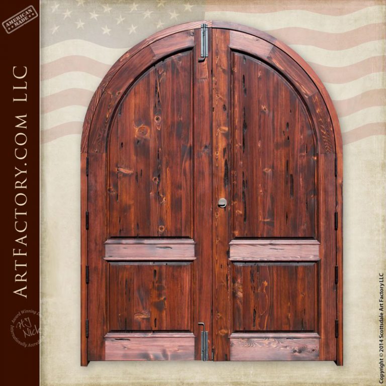 Arched Wooden Double Doors: Custom Handmade in Any Size Or Style