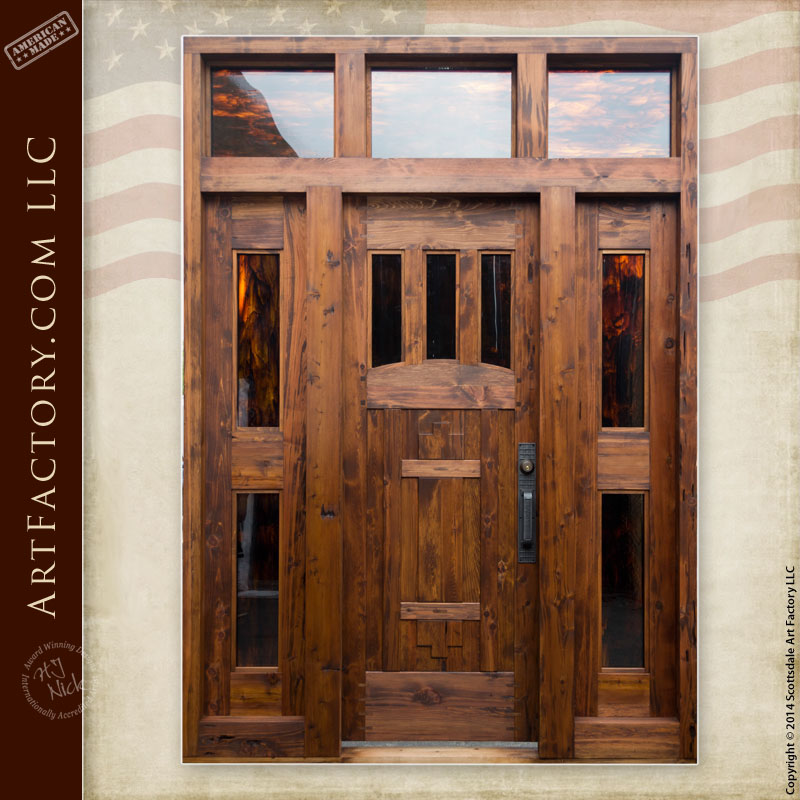 Handmade Craftsman Front Door: Root Beer Glass Transom ... (800 x 800 Pixel)