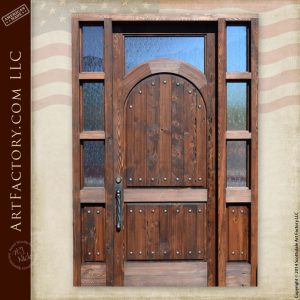rustic arched grand entrance door