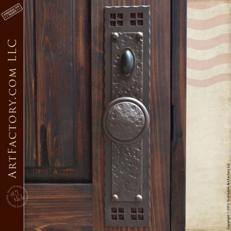 Custom Craftsman Door Handle Genuine Blacksmith Hand Iron