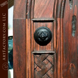 family crest hand carved door