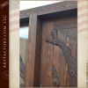 hand carved oak tree front door