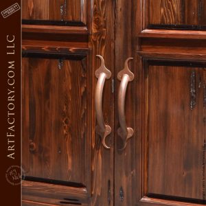 solid wood arched double doors