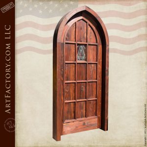 custom wooden cathedral door