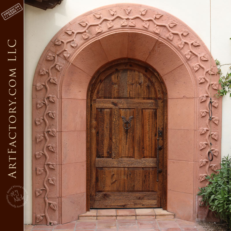 medieval style arched door