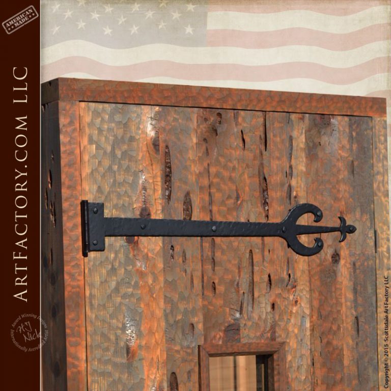 Medieval Entrance Door: With Custom Blacksmith Hand Forged Hardware