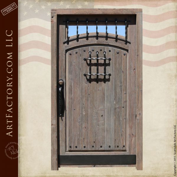 raised grain wood speakeasy door
