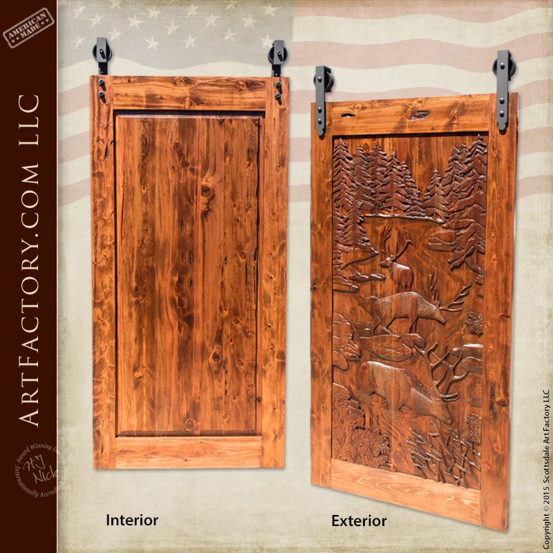 Custom Barn Doors Solid Wood With Custom Hardware, Any Size