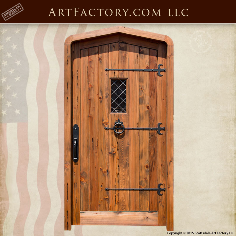cathedral arched wood door