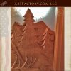 elk hand carved front door