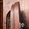 arched solid wood front door