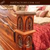 French style hand carved king bed