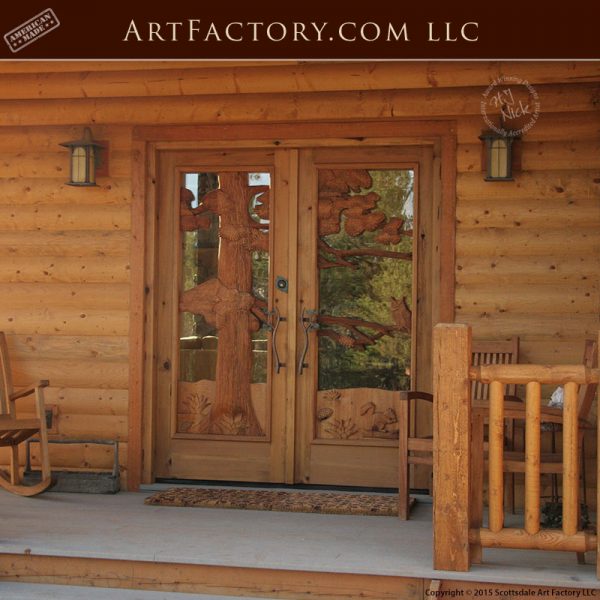 log cabin entrance doors