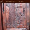 hand carved quail theme door