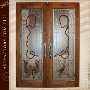 western style French doors